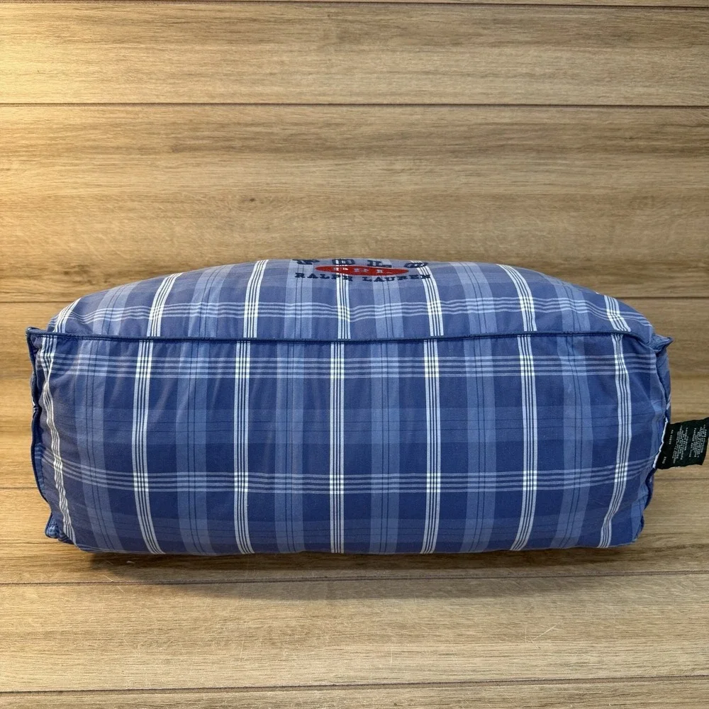 Ralph Lauren Polo PRL Tartan Plaid Pillow Wedge Bolster 20